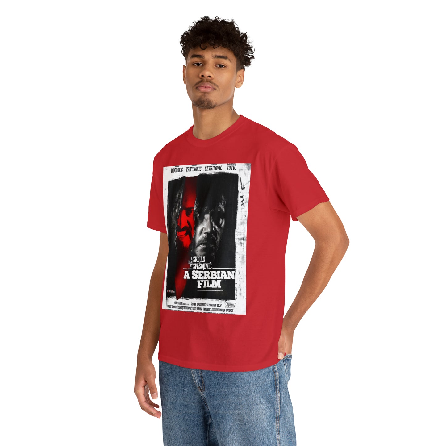 A Serbian Film double sided officially licensed Unisex Heavy Cotton Tee