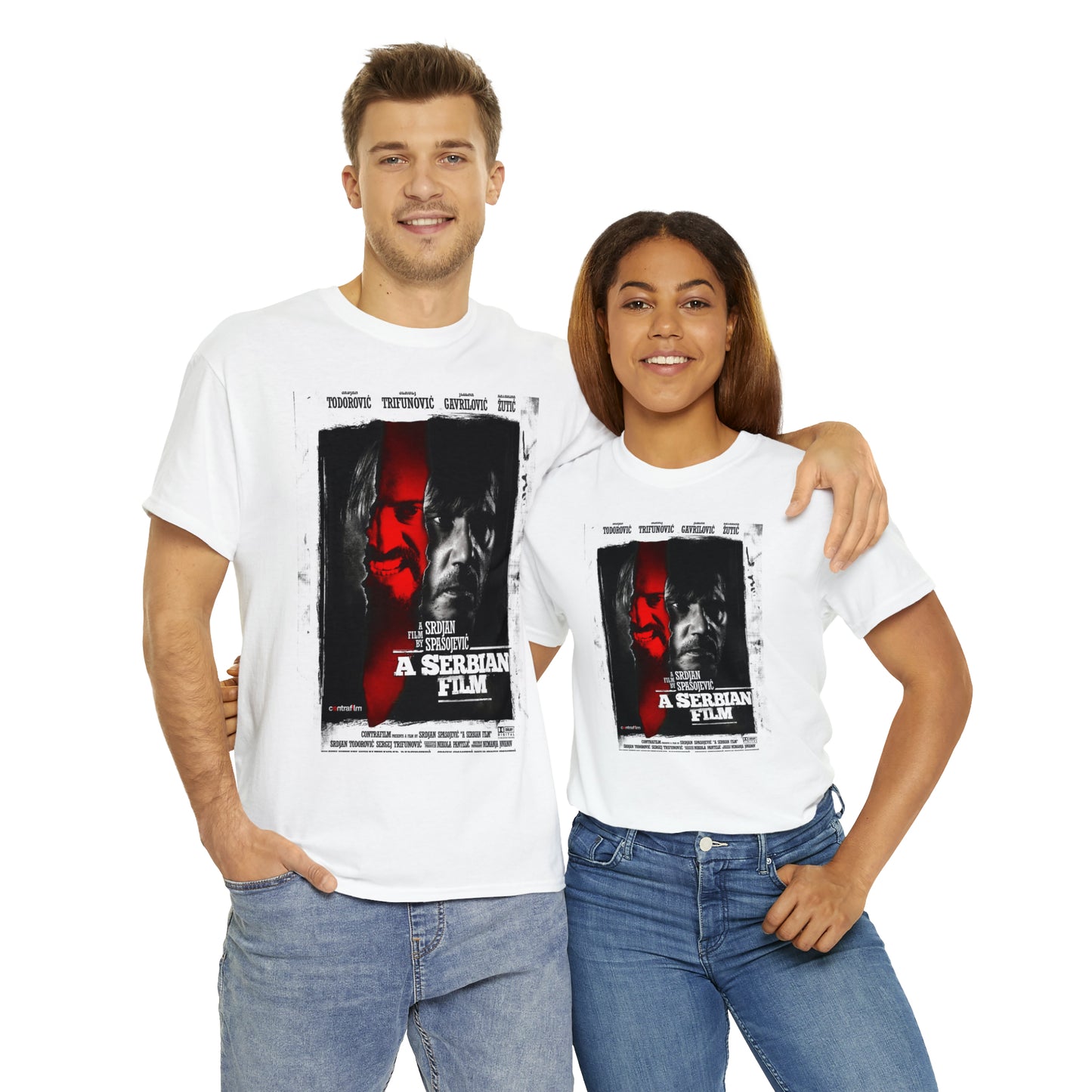 A Serbian Film double sided officially licensed Unisex Heavy Cotton Tee