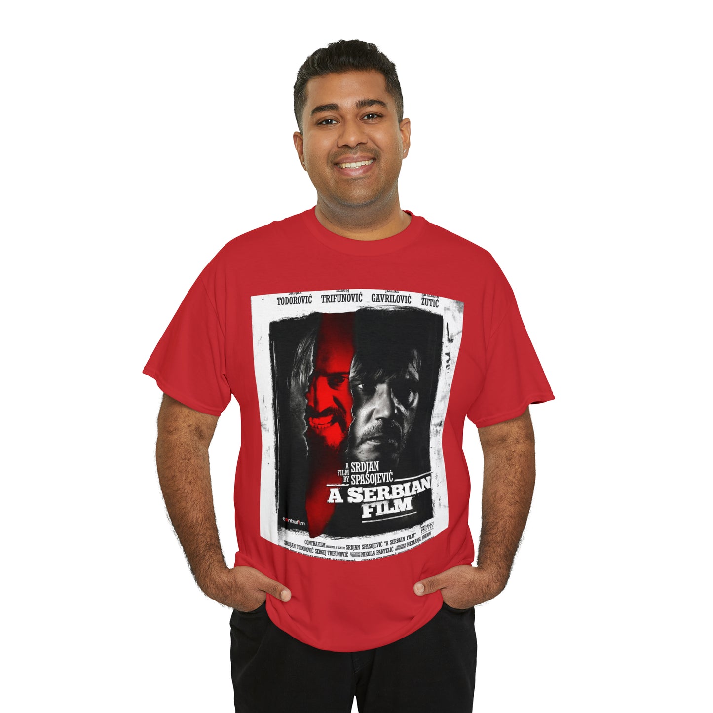 A Serbian Film double sided officially licensed Unisex Heavy Cotton Tee