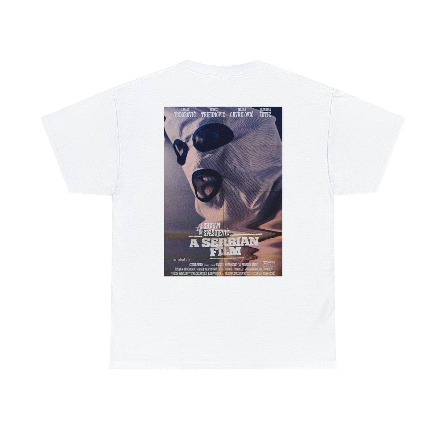 A Serbian Film double sided officially licensed Unisex Heavy Cotton Tee