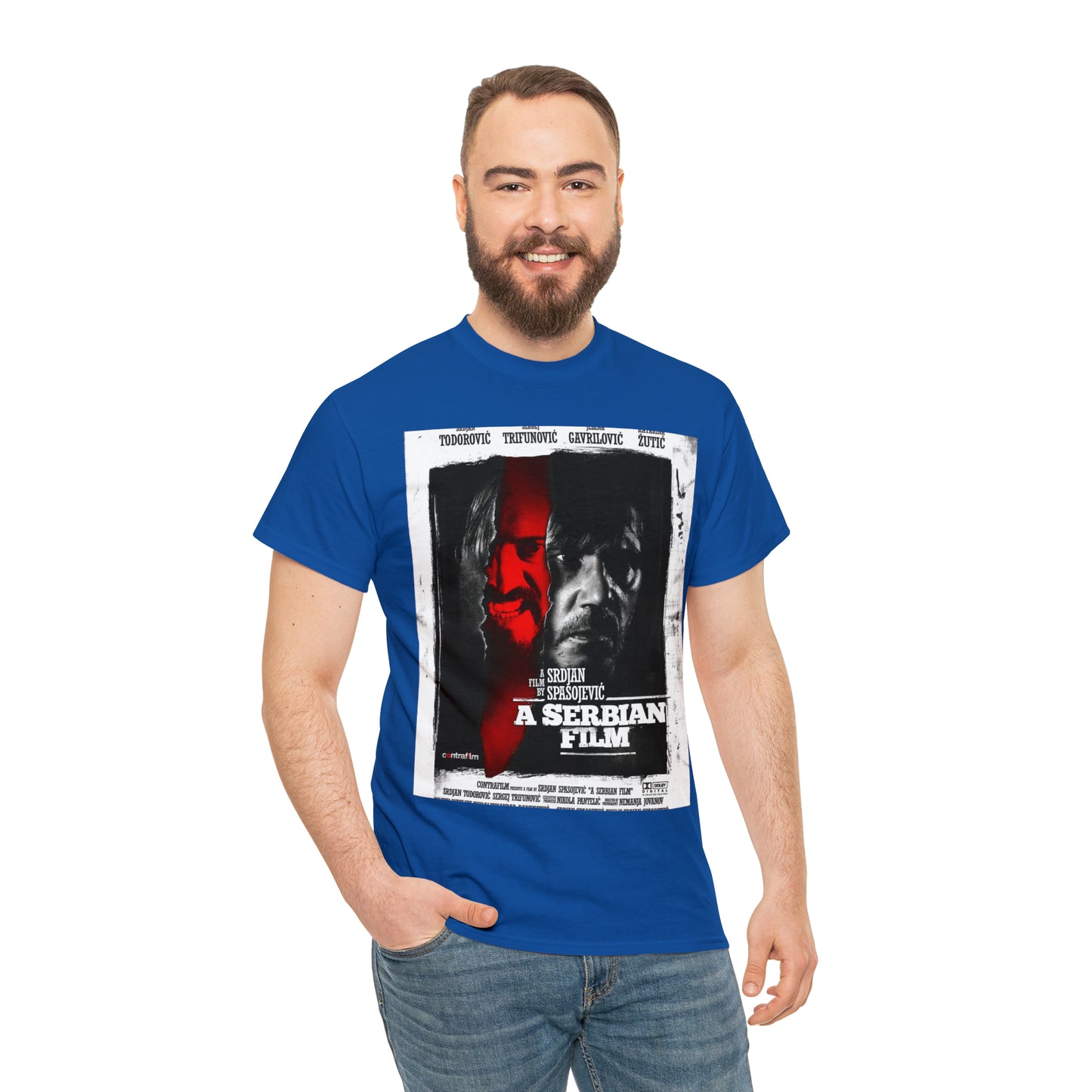 A Serbian Film double sided officially licensed Unisex Heavy Cotton Tee
