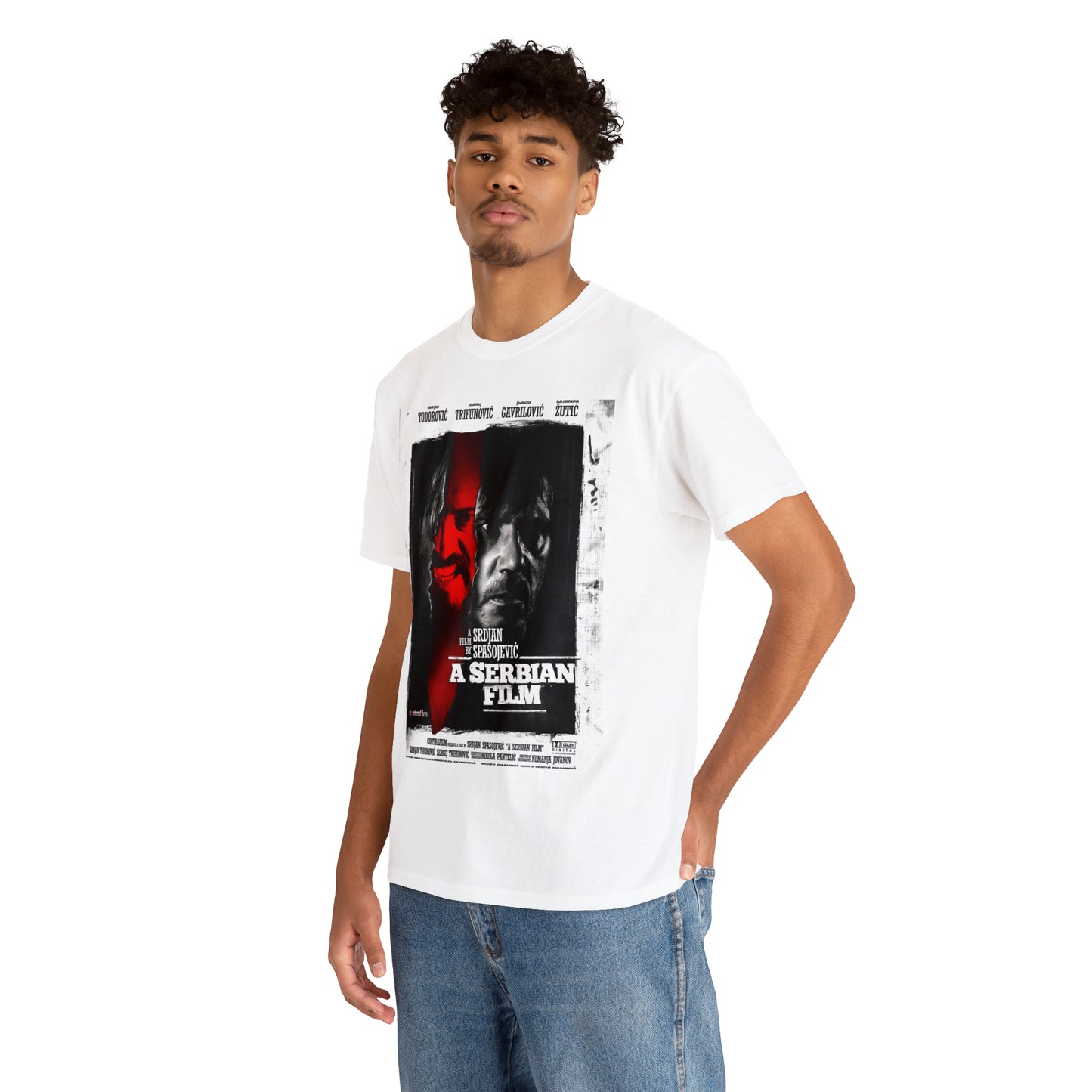 A Serbian Film double sided officially licensed Unisex Heavy Cotton Tee