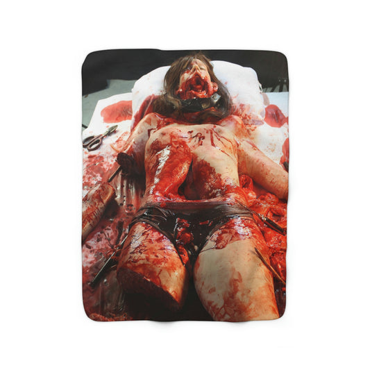 Bouquet of Guts and Gore Sherpa Fleece Blanket