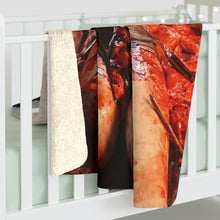 Load image into Gallery viewer, Bouquet of Guts and Gore Sherpa Fleece Blanket