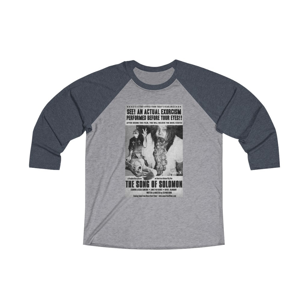 The Song of Solomon Vintage Ad Unisex Tri-Blend 3/4 Raglan Tee